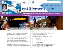 Tablet Screenshot of entitlementcard.org.uk